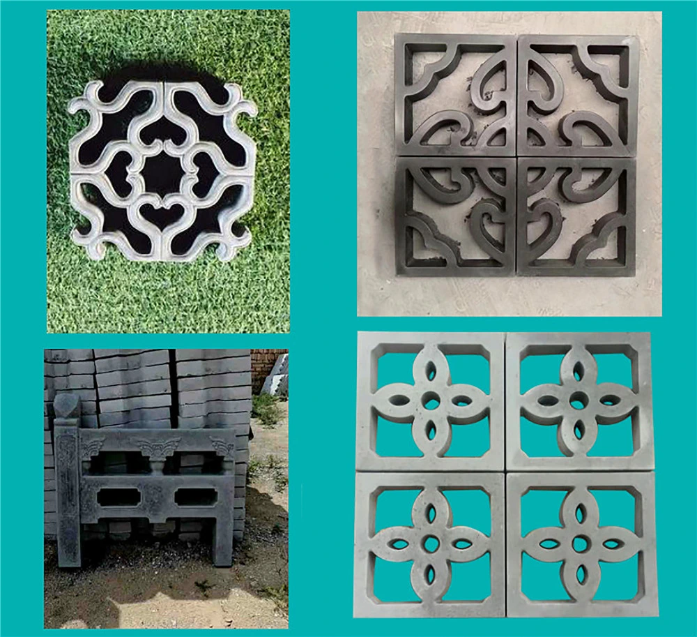 Square Cement Antique Brick Mold Garden Path Wall Making Brick Mould 3D Carving Concrete Plastic Paving Mold